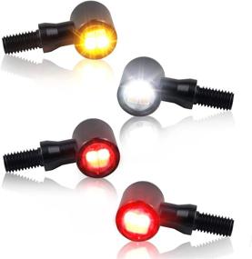img 4 attached to QUASCO Front Rear Motorcycle Turn Signals Universal LED Turn Signal Kit Mini Blinkers - Oval Shape, Pack of 4, Compatible with Harley Honda Kawasaki Suzuki Triumph Yamaha