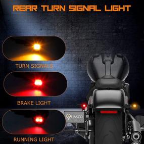 img 2 attached to QUASCO Front Rear Motorcycle Turn Signals Universal LED Turn Signal Kit Mini Blinkers - Oval Shape, Pack of 4, Compatible with Harley Honda Kawasaki Suzuki Triumph Yamaha