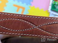 img 1 attached to Brown Waxed Leather Amish Western Men's Belt Accessories review by Sean House
