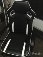 img 1 attached to JUMMICO Gaming Chair Ergonomic Executive Office Desk Chair High Back Leather Swivel Computer Racing Chair With Lumbar Support (White) review by Ben Almasri