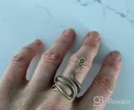 img 1 attached to Add A Touch Of Gothic Elegance With Sovesi'S Adjustable Gold And Silver Snake Ring For Men And Women review by Sean Lafond