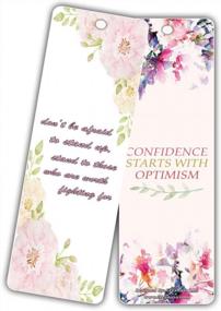 img 3 attached to Flower Themed Inspirational Sayings Quotes Bookmarks (60-Pack) - Creanoso Motivational Wall Decal Art For Women, Teens & Friends