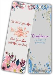 img 1 attached to Flower Themed Inspirational Sayings Quotes Bookmarks (60-Pack) - Creanoso Motivational Wall Decal Art For Women, Teens & Friends