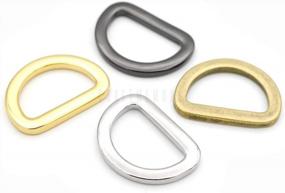 img 4 attached to 🔗 CRAFTMEMORE 1 Inch Antique Brass D Rings - Set of 10 Heavy Duty Purse Loop Flat Metal D-Ring Findings for Bag Belt Strap Webbing Craft PTDF