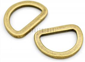 img 3 attached to 🔗 CRAFTMEMORE 1 Inch Antique Brass D Rings - Set of 10 Heavy Duty Purse Loop Flat Metal D-Ring Findings for Bag Belt Strap Webbing Craft PTDF
