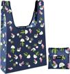 foldable cactus grocery tote bag with pouch – reusable shopping bag (1 pack) logo