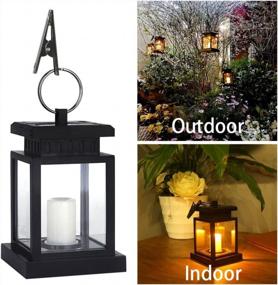 img 1 attached to Elevate Your Outdoor Ambiance With ELEOPTION Solar Lantern Lights - Waterproof And Flickering Warm White Candlelight (1 Pack)