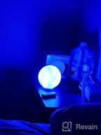 img 1 attached to 3D Galaxy Ball Moon Lamp - 16 Colors Moonlight Globe Luna Night Light With Stand Remote & Touch Control Night Light Bedroom Decor For Kids Girls Boys Women Gifts (Mars) review by Dean Wildfang