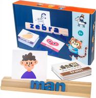 jcren деревянная игра с буквами для детей: забавная и развивающая обучающая игрушка abc для дошкольников и детсадовцев логотип