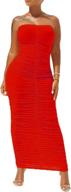 ruched strapless bodycon dress for women - women's clothing dresses logo