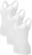 stay comfortable and stylish with femofit women's bamboo rayon tank tops - 3 pack in sizes s-xl logo