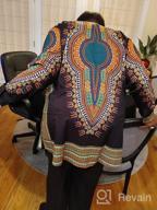 картинка 1 прикреплена к отзыву 🌍 Showcase Your Style with COOFANDY Men's African Dashiki Sleeve Button Shirts от Coby Hall