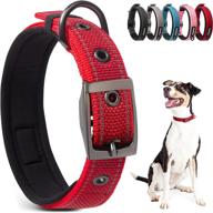 🐶 petifine heavy duty dog collar: adjustable, soft neoprene padded collar with metal buckle for small, medium, and large dogs logo