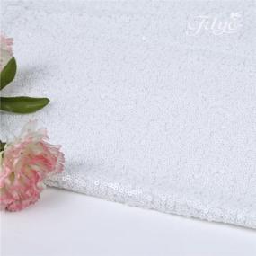 img 3 attached to White Sequin Tablecloth, 60 X 120-Inch Rectangular, By Trlyc