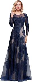 img 4 attached to Meier Womens Illusion Embroidery Evening Women's Clothing : Dresses