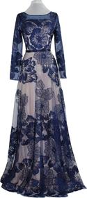 img 2 attached to Meier Womens Illusion Embroidery Evening Women's Clothing : Dresses