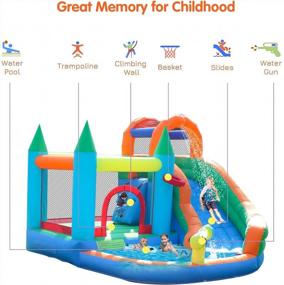 img 2 attached to Big Size ALIFUN Inflatable Bouncy Castle Water Slide Park For Backyard Parties!