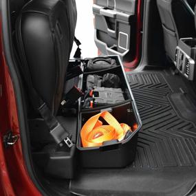img 1 attached to OEDRO Upgraded Under Seat Storage Box Compatible With 2015-2023 Ford F150 SuperCrew Cab & Crew Cab - Unique Textured Black 2-In-1 Design Max Storage (Excl. Super Cab)