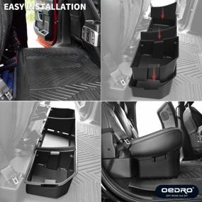 img 3 attached to OEDRO Upgraded Under Seat Storage Box Compatible With 2015-2023 Ford F150 SuperCrew Cab & Crew Cab - Unique Textured Black 2-In-1 Design Max Storage (Excl. Super Cab)