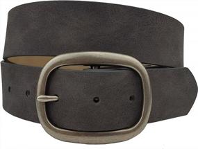 img 2 attached to Stylish Vegan Plain Belt Featuring a Sleek Matte Oval Buckle