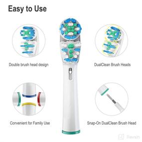 img 1 attached to DoubleClean Replacement Compatible Electric Toothbrushes
