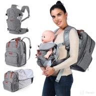👶 baby diaper bag backpack: changing station, baby carrier, large storage, bassinet, insulated bottle pocket, usb port | gifts for girls and boys logo