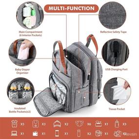 img 2 attached to 👶 Baby Diaper Bag Backpack: Changing Station, Baby Carrier, Large Storage, Bassinet, Insulated Bottle Pocket, USB Port | Gifts for Girls and Boys