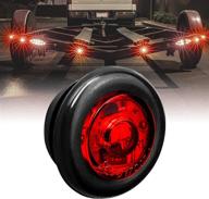 3/4 inch round red trailer led marker light [dot fmvss 108] [sae p2pc] [semi-spherical output] [ip67 waterproof] [bullet style] - marker lights for trailer trucks logo