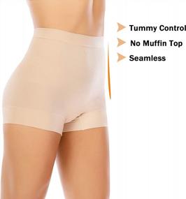 img 1 attached to Seamless Tummy Control Shaping Boyshorts Panties For Women - Slimming Shapewear Shorts Underwear