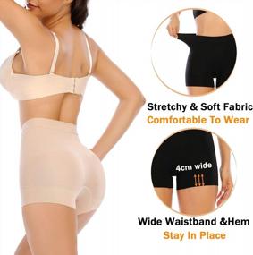 img 2 attached to Seamless Tummy Control Shaping Boyshorts Panties For Women - Slimming Shapewear Shorts Underwear