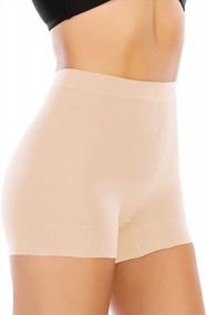 img 4 attached to Seamless Tummy Control Shaping Boyshorts Panties For Women - Slimming Shapewear Shorts Underwear