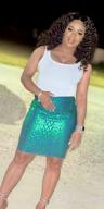 img 1 attached to HLBandage Leather Metallic High Waist Bandage Skirt review by Chase Shetler