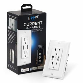 img 4 attached to Geeni High Speed USB Charger Smart Outlet: 2 Outlets, 2 USB Ports, Alexa & Google Home Compatible, Wi-Fi Enabled, No Hub Required - White
