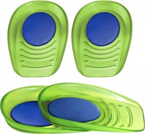 img 3 attached to Gel + Memory Foam Shock Absorbing Heel Cups For Kid'S With Sensitive Heels, Heel Spurs, Plantar Fasciitis, Or Ankle Pain (Kid'S Size 3-7) 2 Pairs, 4 Single Heelcups (Kids Size 3-7)
