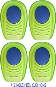 img 1 attached to Gel + Memory Foam Shock Absorbing Heel Cups For Kid'S With Sensitive Heels, Heel Spurs, Plantar Fasciitis, Or Ankle Pain (Kid'S Size 3-7) 2 Pairs, 4 Single Heelcups (Kids Size 3-7)