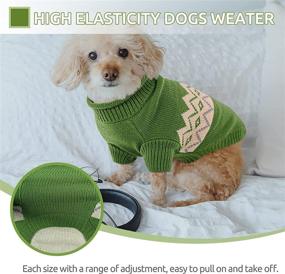 img 2 attached to 🐾 Queenmore Warm Dog Sweater: Cozy Pet Knitwear for Winter - Perfect for Small to Medium Dogs and Cats