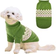 🐾 queenmore warm dog sweater: cozy pet knitwear for winter - perfect for small to medium dogs and cats логотип