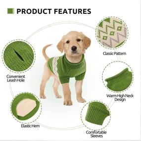 img 1 attached to 🐾 Queenmore Warm Dog Sweater: Cozy Pet Knitwear for Winter - Perfect for Small to Medium Dogs and Cats