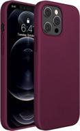 miracase compatible with iphone 12 pro max case 6.7 inch [soft anti-scratch microfiber lining], liquid silicone case gel rubber full body protection shockproof drop protection case(wine red) логотип