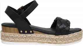 img 2 attached to Stylish Woven Espadrille Wedge Sandal For Women - CUSHIONAIRE Mae