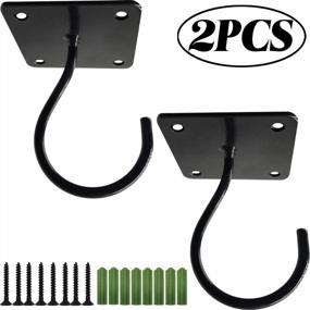 img 2 attached to Versatile Metal Wall Mount Hooks For Hanging Bird Feeders, Lanterns, Plants And More - Set Of 4 (Black And White)