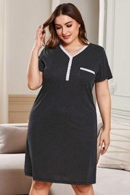 img 3 attached to Women'S Plus Size Super Comfy Long Nightgown Sleepwear 1X-5X By BLMFAION