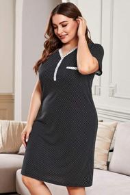 img 1 attached to Women'S Plus Size Super Comfy Long Nightgown Sleepwear 1X-5X By BLMFAION