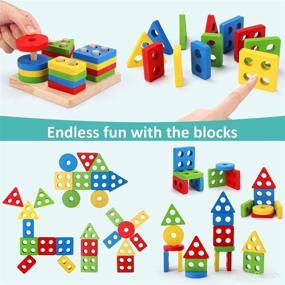 img 2 attached to 🎁 Qizebaby Montessori Toys: 6PCS Kids Wooden Toys for 2-Year-Old Boys and Girls, Educational Learning Toy for Preschoolers, Perfect Birthday Gifts for Kids Ages 3-6+