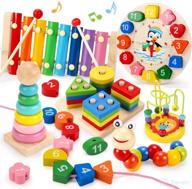 🎁 qizebaby montessori toys: 6pcs kids wooden toys for 2-year-old boys and girls, educational learning toy for preschoolers, perfect birthday gifts for kids ages 3-6+ logo