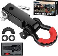 🔗 ticonn shackle hitch receiver for 2" receivers, heavy duty towing & off road accessories | vehicle recovery (receiver with d ring shackle) логотип