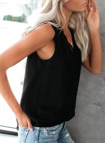 img 3 attached to Womens Loose Sleeveless Tank Tops In Solid Black Color - Casual Tunic Blouses By HIGBRE, Size XL