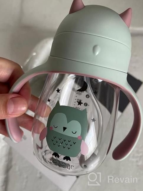 img 1 attached to Bebamour Click Lock Weighted Baby Sippy Cups With Removable Handles No Spill Toddler Sippy Cups Transition Cups With With Duck Mouth Cover, Bottle Strap Set (240 ML, Green) review by Aaron Charlton