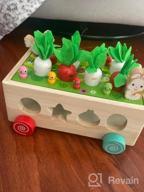img 1 attached to Gift Toy For Baby Boys Girls 1-3 Years Old: SKYFIELD Montessori Wooden Garden Color Shape Fruit Sorting Orchard Cart Farm Game - Develop Fine Motor Skills! review by Danny Bell
