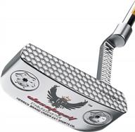 upgrade your golf game with men's right-handed cnc steel putter with black red headcovers and professional pu grip logo